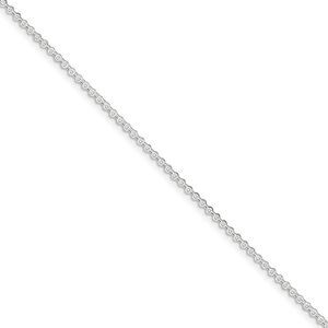 Sterling Silver 1.5mm Rolo Chain Anklet, 9 Inch